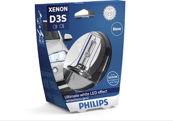 D3S 42V-35W (PK32d-5)  5000K WhiteVision gen 2 (Philips) Philips Xenon WhiteVision gen2. Артикул 42403WHV2S1