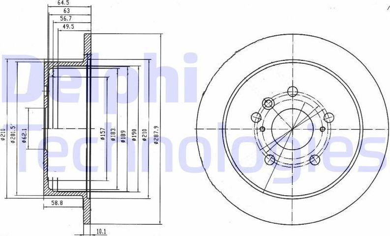 Тормозной диск Delphi. Артикул BG4180