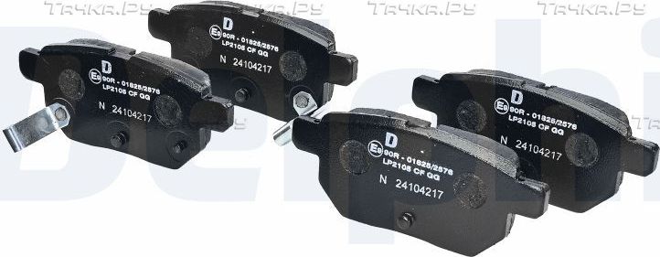 Тормозные колодки Delphi (Low-Metallic) задние для Toyota Urban Cruiser 2009-2016. Артикул LP2105