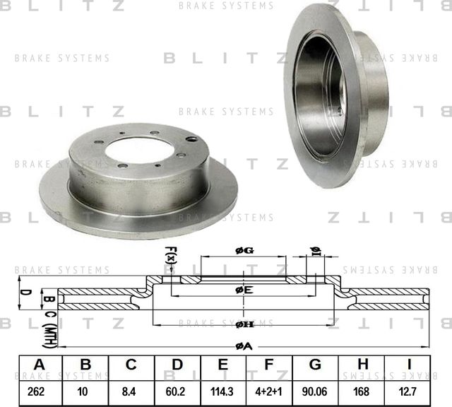 Диск тормозной MITSUBISHI GALANT/LANCER/SPACE 91- задн. (Blitz). Артикул BS0139