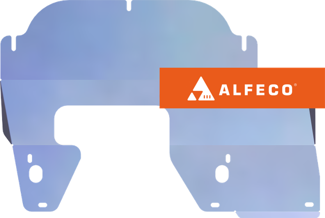 Защита алюминиевая Alfeco (4мм) для рулевой рейки Honda Jade 2015-2018. Артикул ALF.09.61 AL4