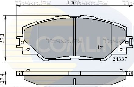 Тормозные колодки Comline Comline передние для Toyota RAV4 IV (CA40) 2012-2019. Артикул CBP01625