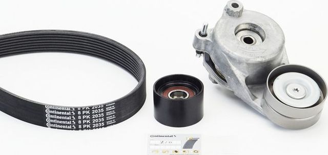 Приводной ремень поликлиновой с роликами (комплект) ContiTech. Артикул 8PK2035K1