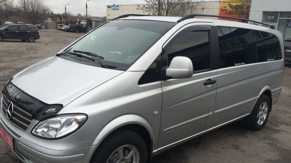 Дефлектор VT52 для капота Mercedes-Benz V-Класс W639 2003-2009. Артикул MRD06VT