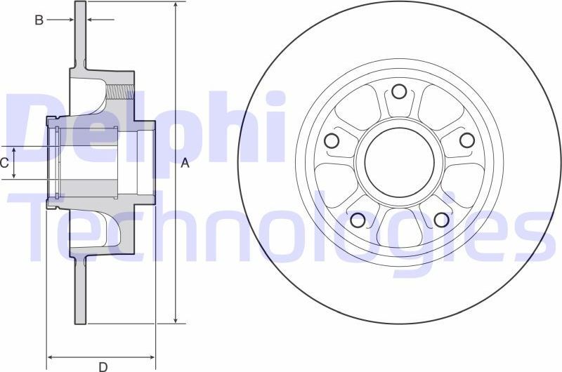 Тормозной диск Delphi. Артикул BG9230RSC