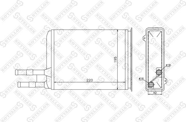 Радиатор отопителя (печки) Stellox. Артикул 10-35025-SX