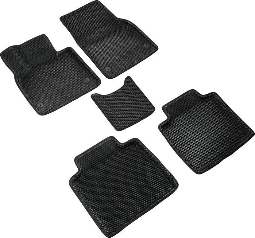 Коврики Seintex 3D EVA ромб для салона Voyah Free 2021-2026 ЧЕРНЫЕ. Артикул 98613