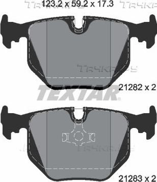 Тормозные колодки Textar Q+ задние для Maserati Quattroporte IV 1994-2001. Артикул 2128201