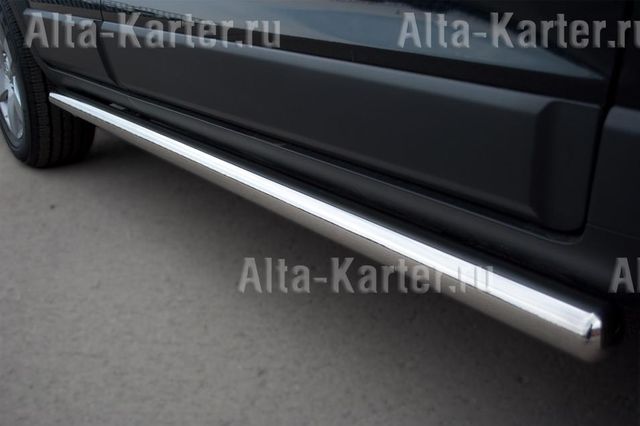 Защита порогов RusStal труба d63 (вариант 3) для Infiniti FX 37 2010-2025. Артикул IF7T-0007723