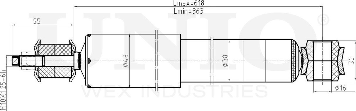 Амортизатор подвески (Unio). Артикул SAB-10431