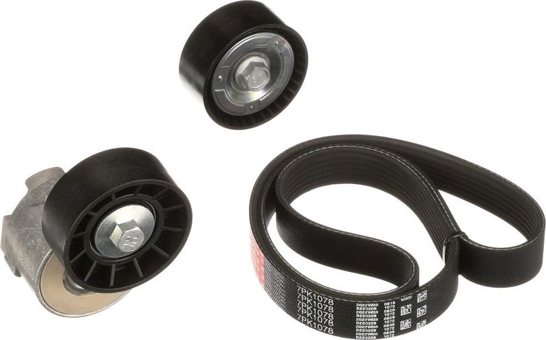 Приводной ремень поликлиновой с роликами (комплект) Gates Micro-V® Kit. Артикул K027PK1078