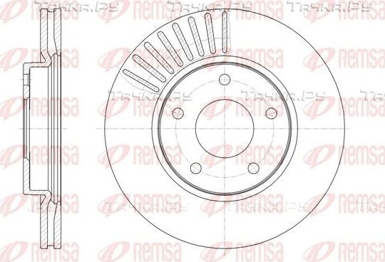 Тормозной диск Remsa передний для Nissan Tiida I 2014-2013. Артикул 61466.10