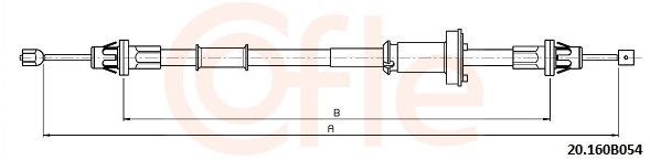 Трос ручника (тросик ручного тормоза) Cofle. Артикул 92.20.160B054