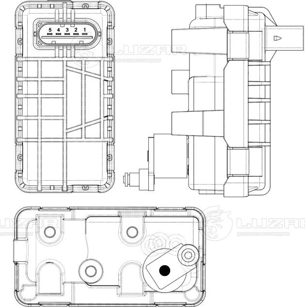 Актуатор турбокомпрессора для а/м Ford Transit (13-) 2.2D E5 (тип GTB1749VK) (LT (Luzar). Артикул LTC1012E
