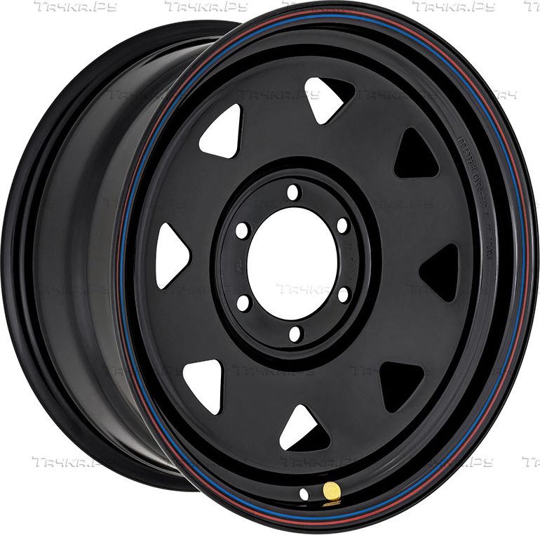 Колёсный диск OFF-ROAD Wheels усиленный стальной черный 6x139,7 8xR18 d110 ET+20 (треугольник) для Great Wall Hover 2005-2010. Артикул 1880-63910BL+20A17