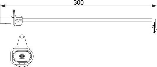 Датчик износа тормозных колодок  Bosch. Артикул 1 987 474 505