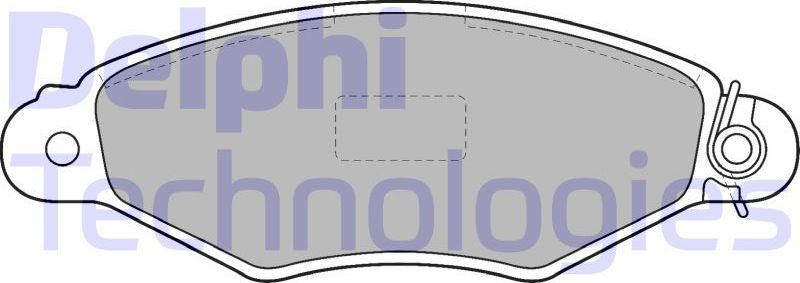 Тормозные колодки Delphi (Low-Metallic). Артикул LP1519