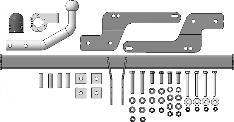Фаркоп АвтоСтандарт с оцинк. шаром для Renault Logan Stepway 2019-2022. Артикул R102As