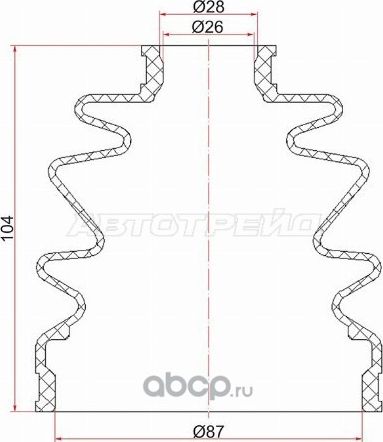 Пыльник шруса наружный TOYOTA CAMRY ACV40,ACV51 06 (SAT). Артикул C1136