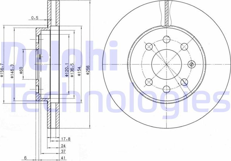 Тормозной диск Delphi. Артикул BG3334