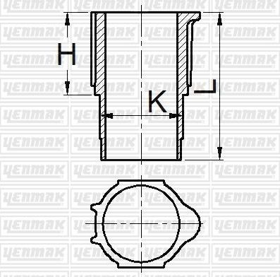 Гильза цилиндра Yenmak (Серый чугун). Артикул 51-95907-000