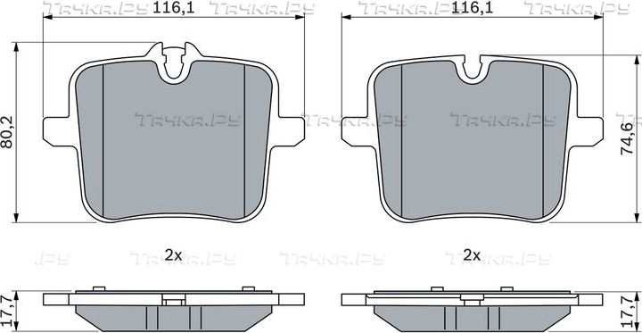 Тормозные колодки Bosch (Low-Metallic) задние для BMW 8 II (G14/G15/G16) 2018-2026. Артикул 0 986 424 923