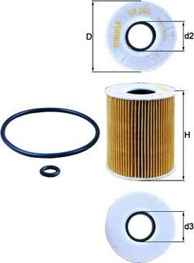 Масляный фильтр Mahle-Knecht. Артикул OX 203D