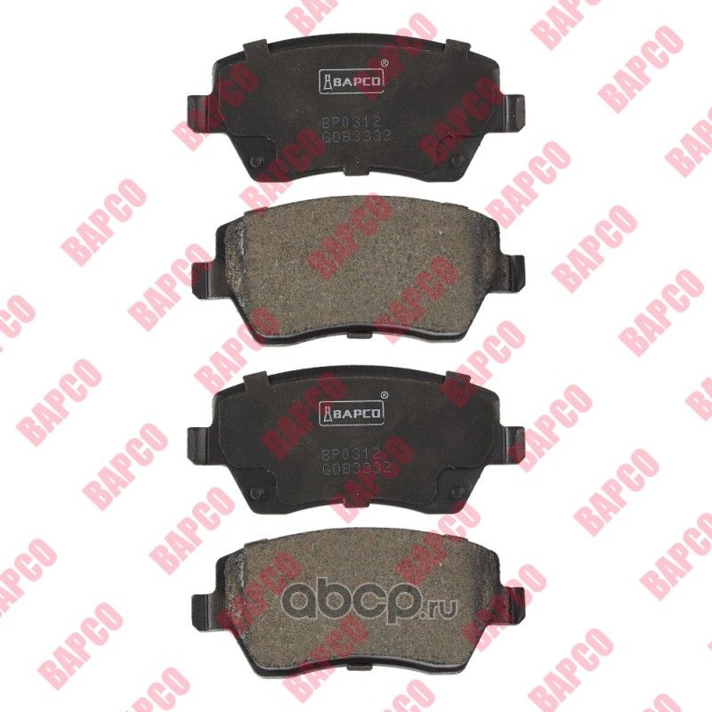 Колодки тормозные дисковые пер. LADA LARGUS 12-, NISSAN MICRA III 03 (Bapco) Bapco. Артикул BP0312