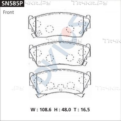 Тормозные колодки Advics передние для Oldsmobile Cutlass Supreme 1990-1997. Артикул SN585P
