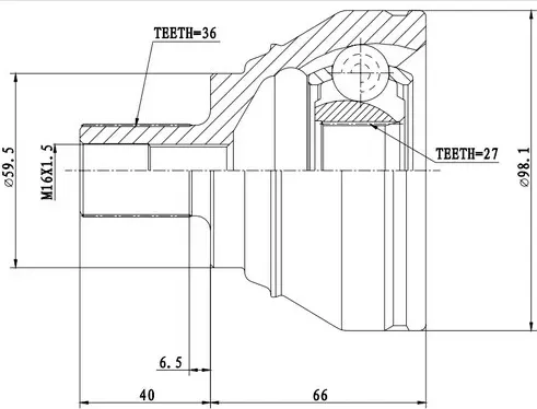 ШРУС наружный (Zikmar). Артикул Z87470R