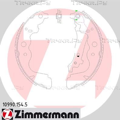 Тормозные колодки Zimmermann задние для Renault ZOE I 2012-2026. Артикул 10990.154.5