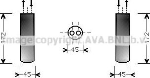 Осушитель кондиционера AVA (алюминий). Артикул MZD185