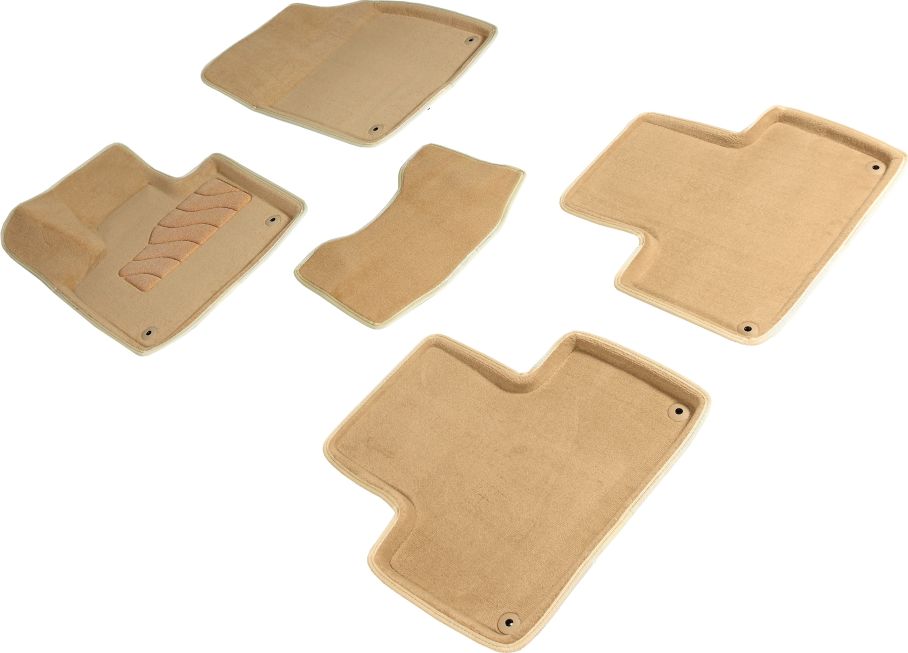 Коврики Seintex 3D ворсовые для салона Volvo XC90 II 2014-2026 Бежевые. Артикул 90917