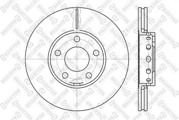 Тормозной диск Stellox передний для Audi A4 I (B5) 1995-2001. Артикул 6020-4743V-SX