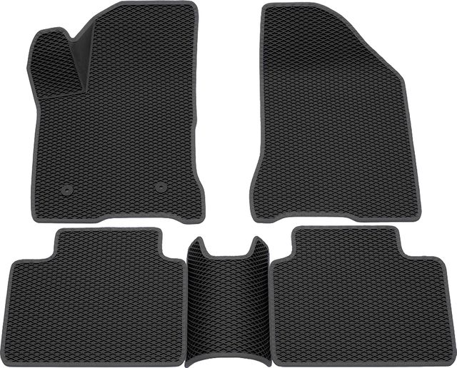 Коврики Rezkon 3D EVA Ромб резиновые для салона Lada Vesta 2015-2026 Серый кант. Артикул 9239045102