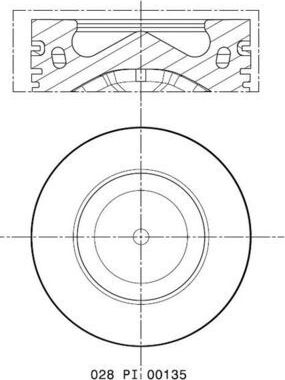 Поршневая група Mahle. Артикул 028 PI 00135 000