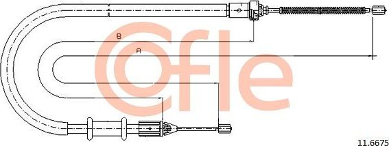 Трос ручника (тросик ручного тормоза) Cofle. Артикул 92.11.6675