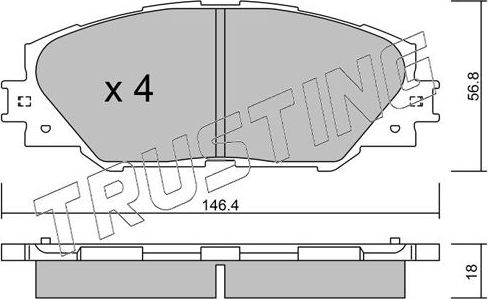 Тормозные колодки Trusting. Артикул 764.0