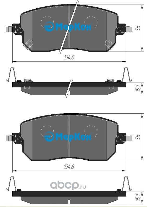 Колодки тормозные дисковые передние к-т HAVAL JOLION 1 5 2WD (Markon). Артикул 508502163
