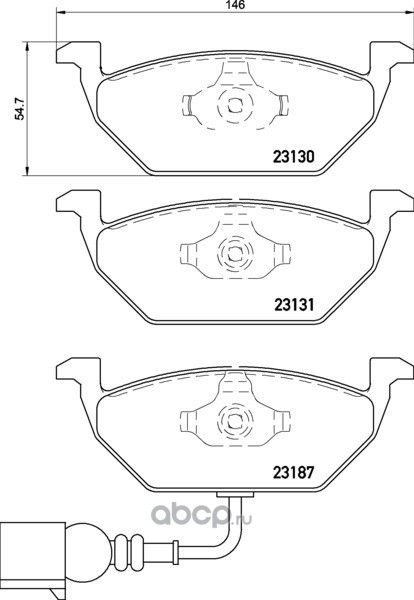 Колодки тормозные VW Golf 4 AUDI A3 SKODA Octavia передние (4шт.) TEXTAR Textar. Артикул 2313105