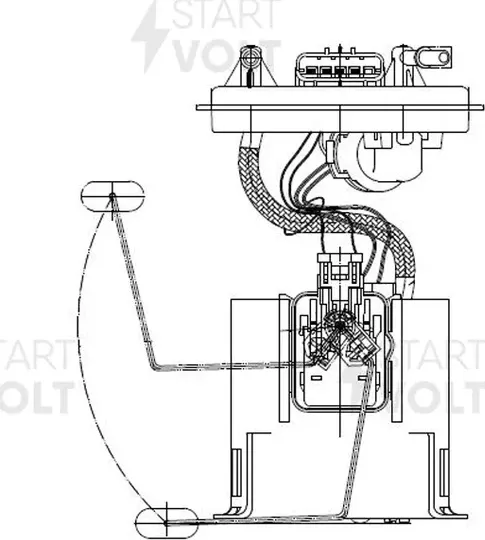 Бензонасос (топливный насос) StartVOLT для Opel Meriva A 2003-2010. Артикул SFM 0541