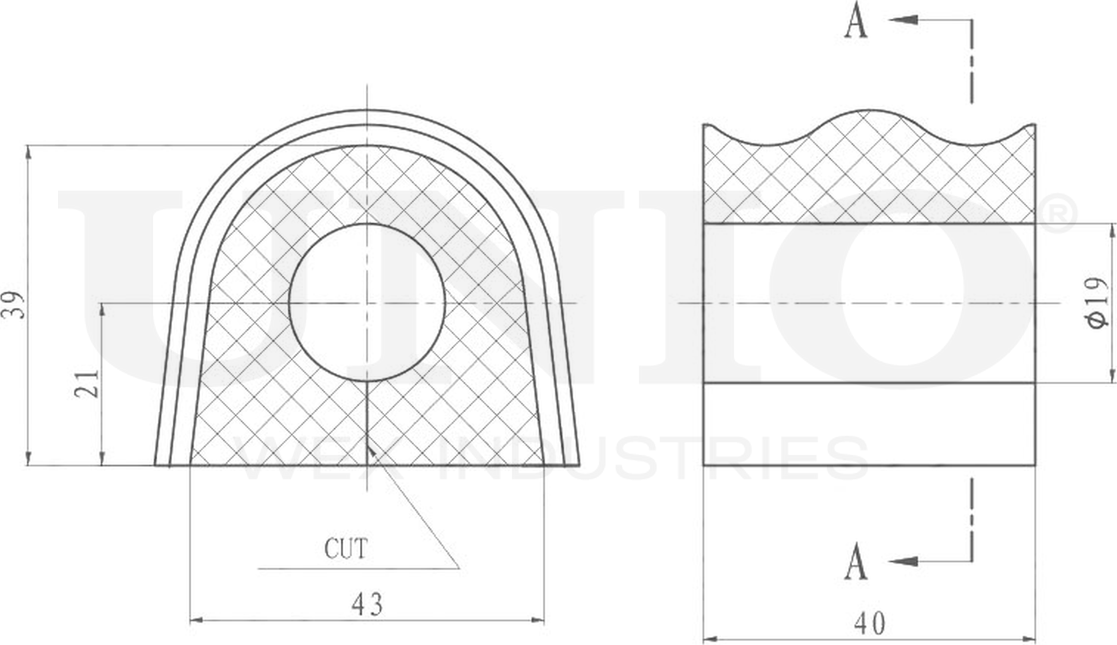 Втулка стабилизатора (Unio). Артикул RMP-10125
