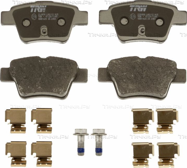 Тормозные колодки TRW COTEC задние для Peugeot 207 I 2006-2008. Артикул GDB1620