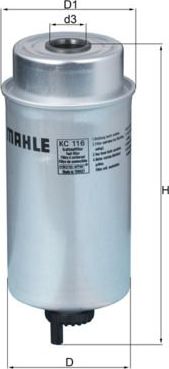 Топливный фильтр Mahle для LTI TX I 2002-2002. Артикул KC 116