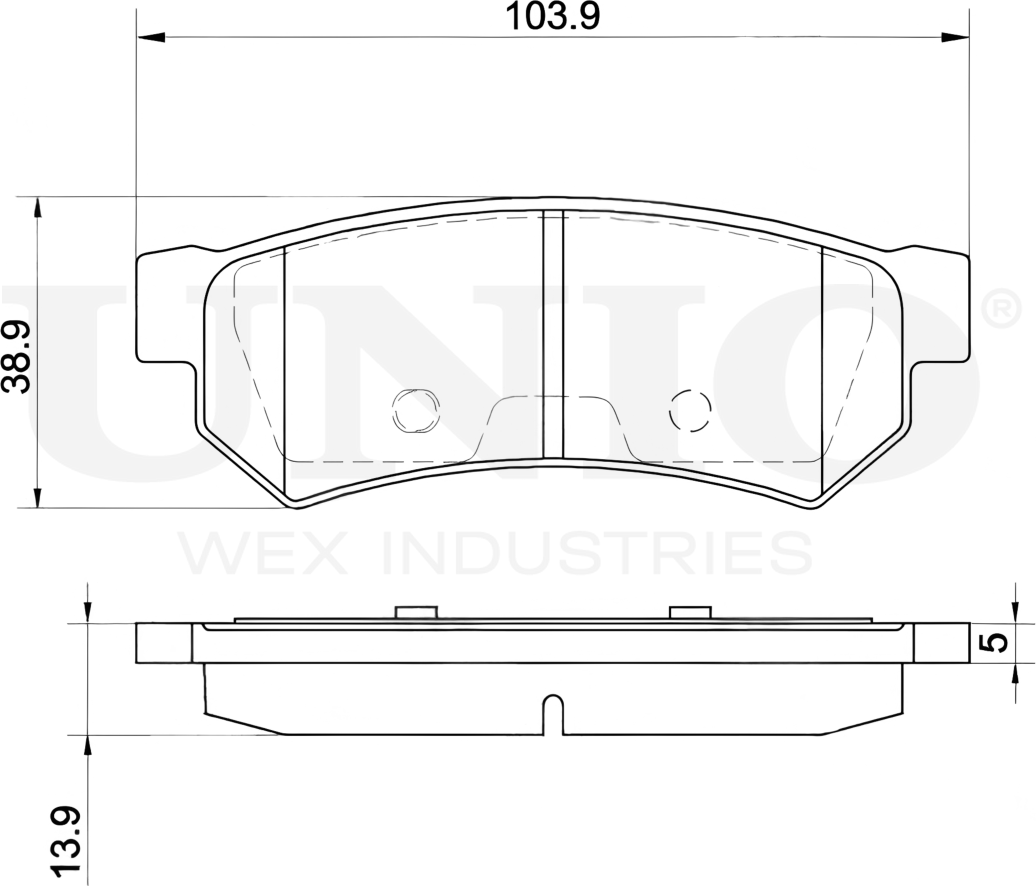 Колодки тормозные дисковые, комплект (Unio). Артикул BRP-20400