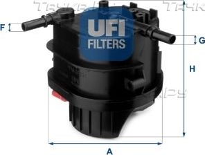 Топливный фильтр UFI для Ford Fusion I 2002-2012. Артикул 24.015.00