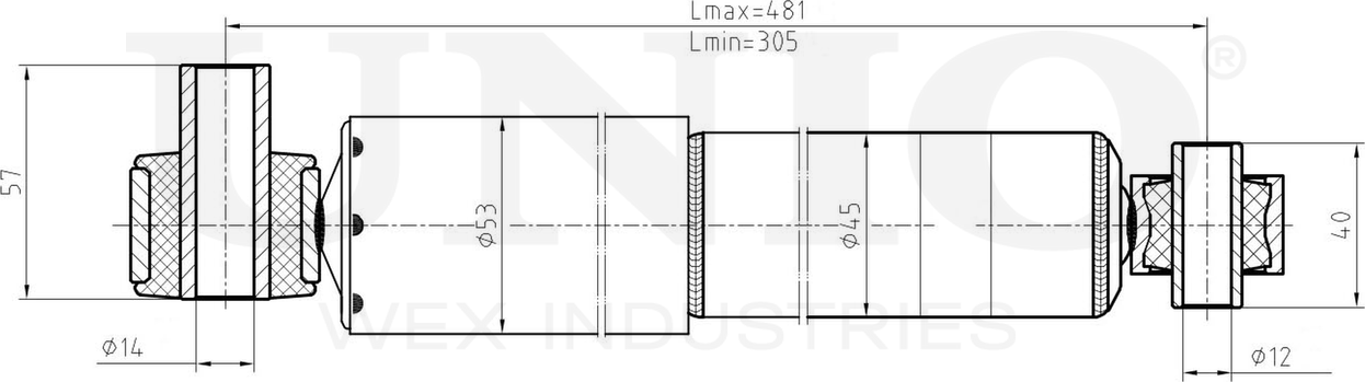 Амортизатор подвески (Unio). Артикул SAB-10571
