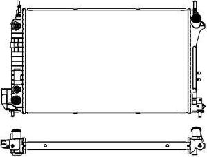 Радиатор охлаждения двигателя Sakura. Артикул 3351-1006