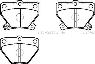 Тормозные колодки HSB задние для Toyota Matrix I (E130) 2002-2004. Артикул HP5153