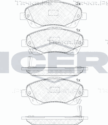 Тормозные колодки Icer. Артикул 181573